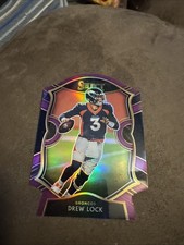 2020 Panini Select Purple Prizm Die Cut Drew Lock #27 Concourse Denver Broncos