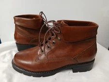 Earth Village 3 Brown Leather Womens Boots Size 8w