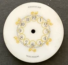 Antique American Waltham 0s Fancy Pocket Watch Dial Parts 28.67mm USA