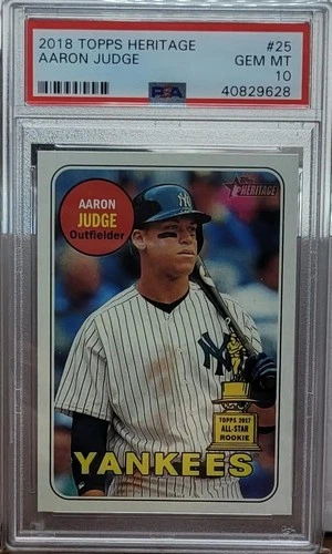 Aaron Judge 2018 Topps Heritage #25 PSA 10 GEM MT New York Yankees Rookie RC