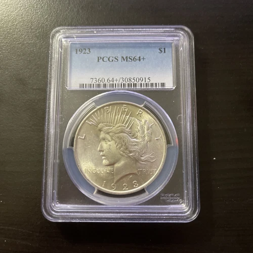 1923 Peace Dollar Pcgs Ms64+
