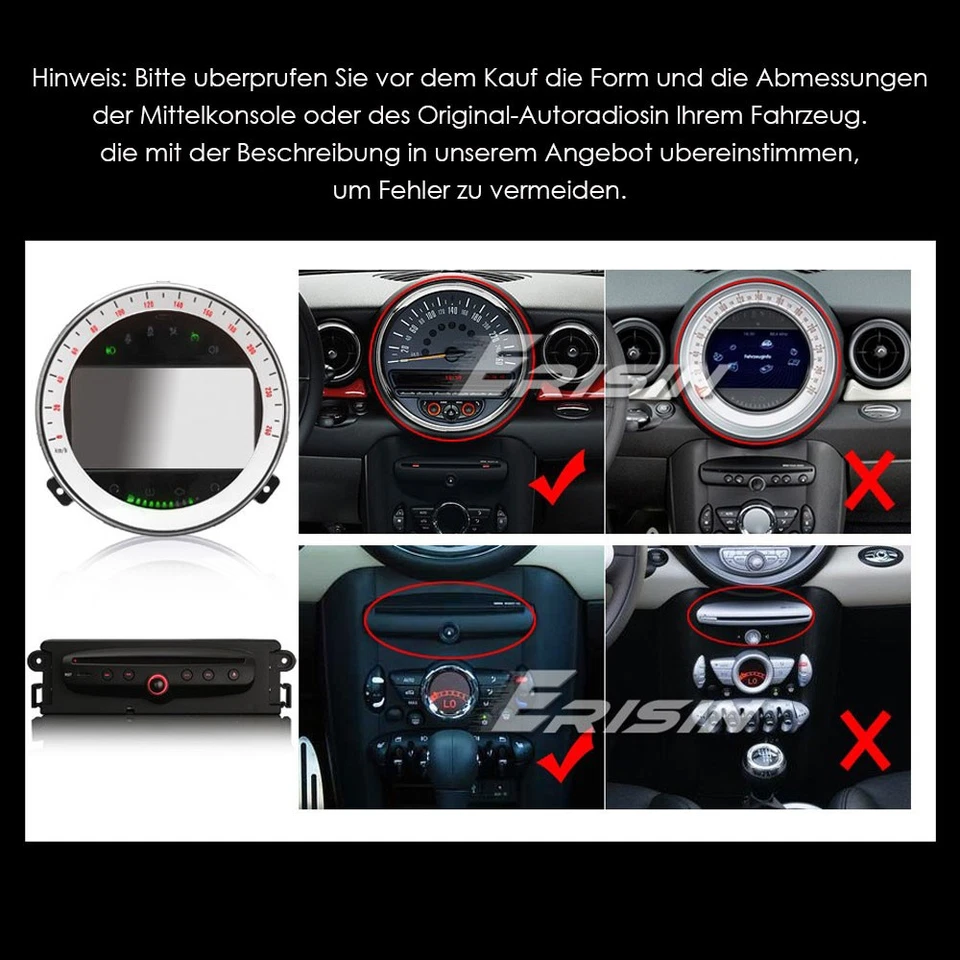 64GB Android 14 Carplay DAB+DVD Autoradio BMW Mini Cooper S R56 wifi IPS 4+64GB - Bild 2 von 4