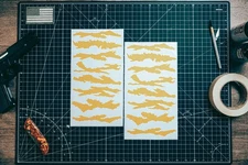 Tiger Camo V2 High Heat Vinyl Stencil Kit - 2x 11"x6" Sheets Durable Easy to Use