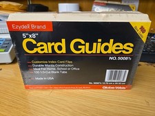 Globe-Weis 5x8 Card Guides Blank 100  Brand N...