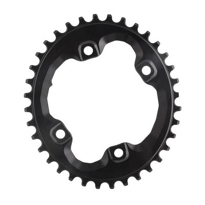 absoluteBLACK Shimano Oval Traction Chainring Black 36T BCD 96 M8000 Xt