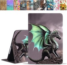 Premium PU Leather Folio Cover Case for Samsung Galaxy Tab A 10.1" 2019, Dragon