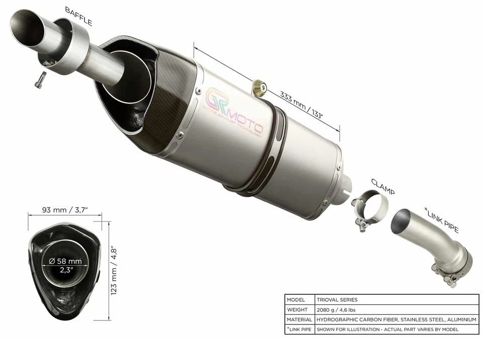 Escape para Honda NM4 VULTUS 2014-2018 GRmoto carbono titanio Foto 4 de 4