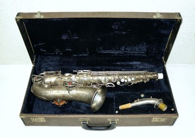 1928 BUESCHER TRUE-TONE LOW PITCH SILVER PLATED SAXOPHONE