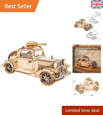 Kreatives 3D Oldtimer Auto Puzzle für Erwachsene & Kinder - 164 Holzteile zum Zusammenbauen