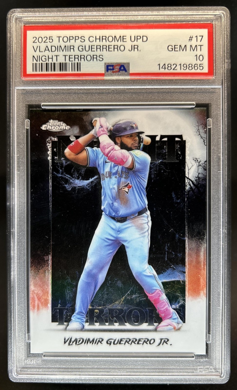 2025 Topps Chrome Update Vladimir Guerrero Jr. Night Terrors #NT-17 PSA 10