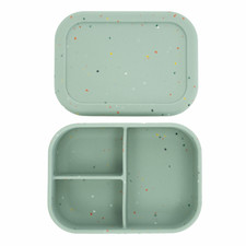 Ava  Oliver Mint Confetti Silicone Toddler Bento Box