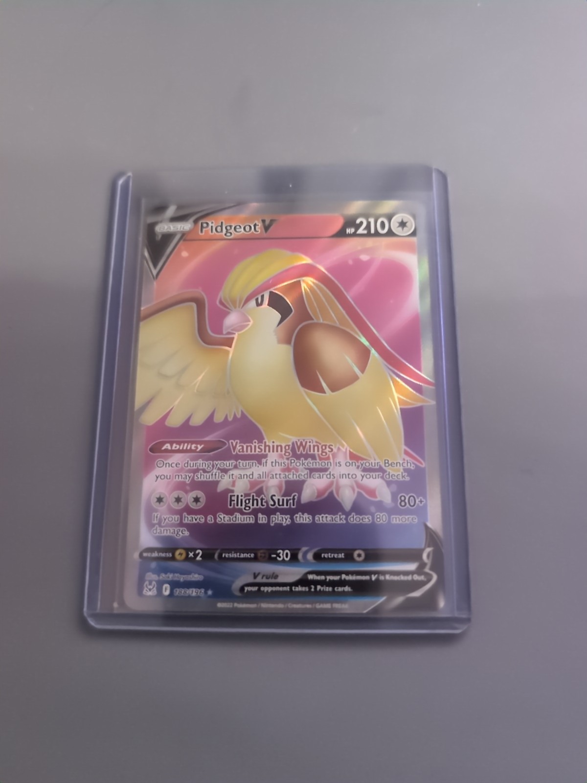 Pidgeot V (Full Art) 188/196 Swsh11: Lost Origin Holo