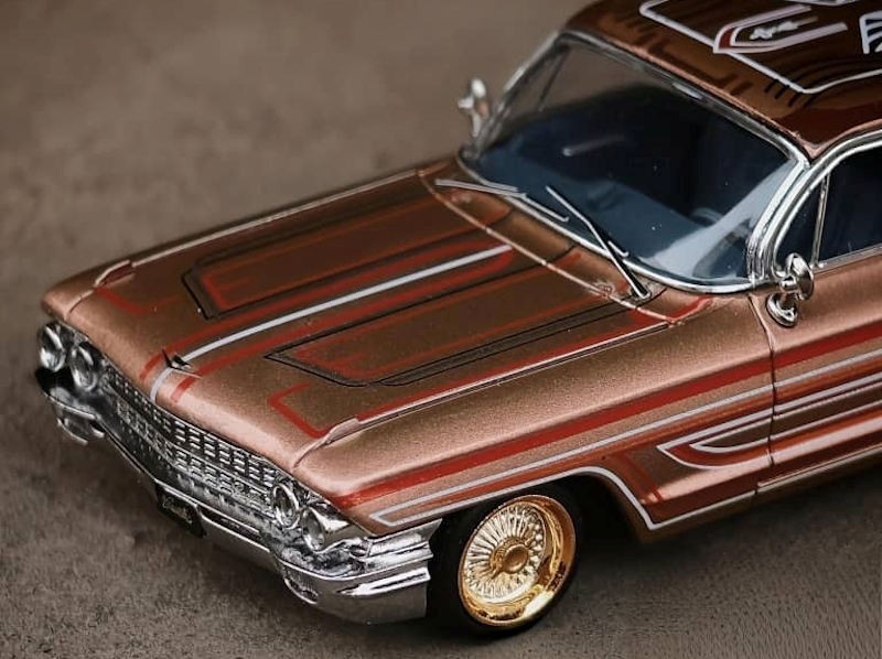 MK Miniatures 1:64 Lowriders Cadillac Deville - Brown Gold - HEC