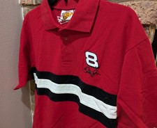 Dale Earnhardt Jr. Winners Circle Budweiser Men's Polo Shirt Red/Black Size Med