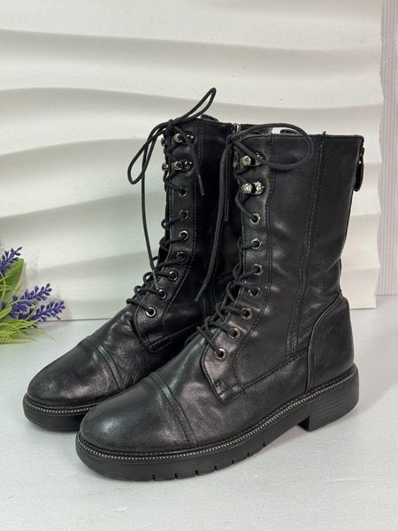 Women Regarde Le Ciel Boots Black Leather 38