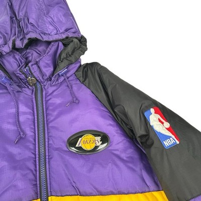 Rare Vintage PRO PLAYER Los Angeles Lakers Color Block Puffer