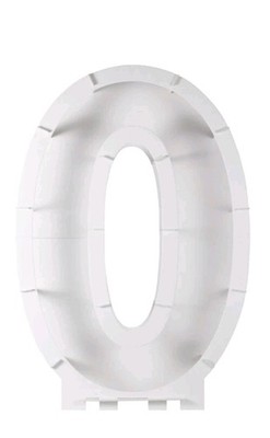 Ballon Mosaik Zahl 0 Ständer