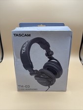 Tascam TH-03 Closed-Back Studio Headphones Black with Box and Manual From Japan