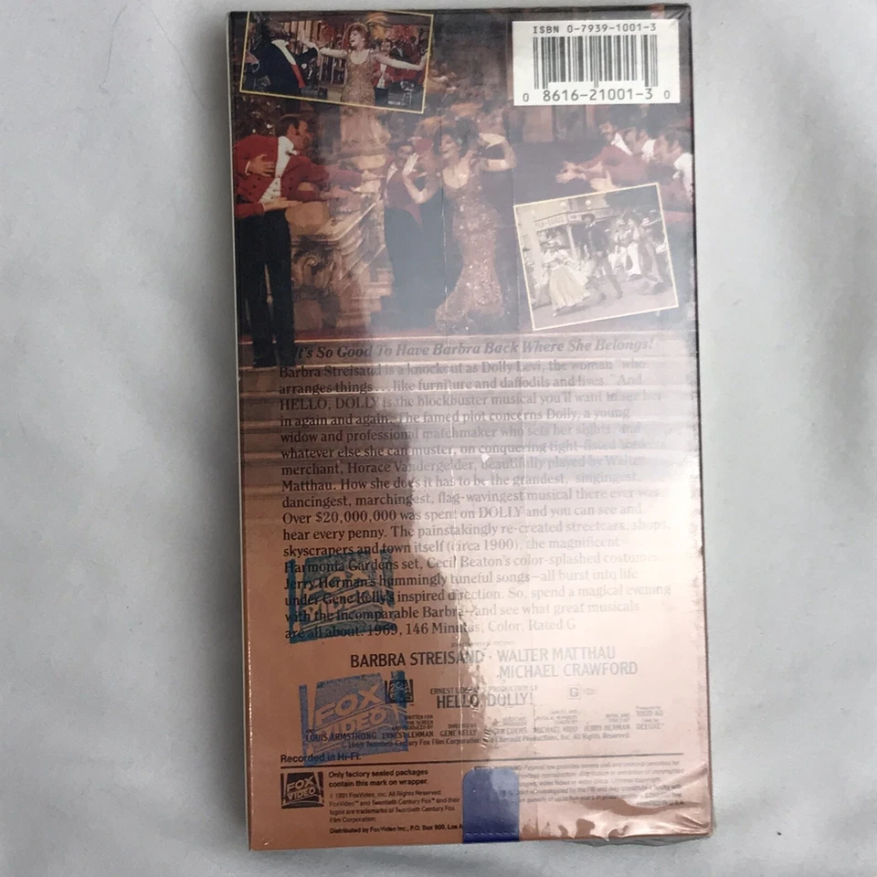 NEW FOX VIDEO Hello Dolly VHS Barbra Streisand Musical - Image 3 of 4