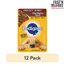 (12 pack) Pedigree Choice Cuts In Gravy Adult Soft Wet Dog Food, 3.5 Oz Pouch