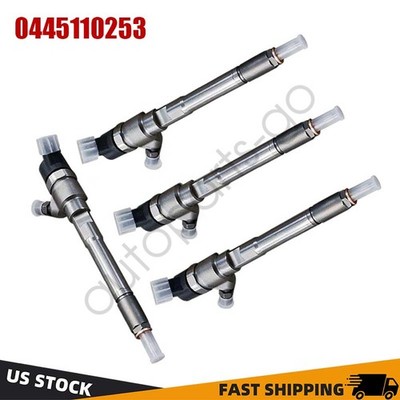 4Pcs For Hyundai Santa Fe 2.2L CRDi Diesel Fuel Injectors 0445110253 0445110254
