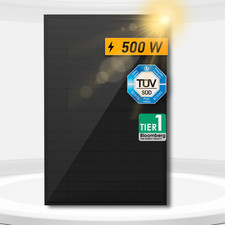 500W Solarpanel Bifazial Glas für Balkonkraftwerk, 0% Mwts.