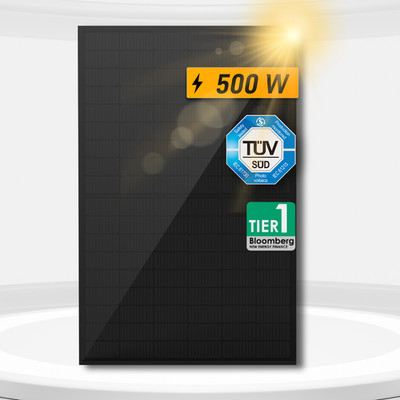 500W Solarpanel Bifazial Glas für Balkonkraftwerk, 0% Mwts.