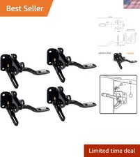Modern Padlock Compatible Gate Latch, 2-1/8" - Sturdy Steel, 4 Pack for Security