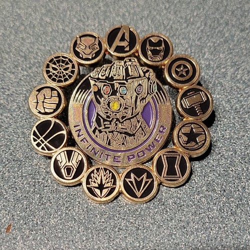 Marvel Infinity Power Gauntlet Collectible Pin Set with Superhero Symbols