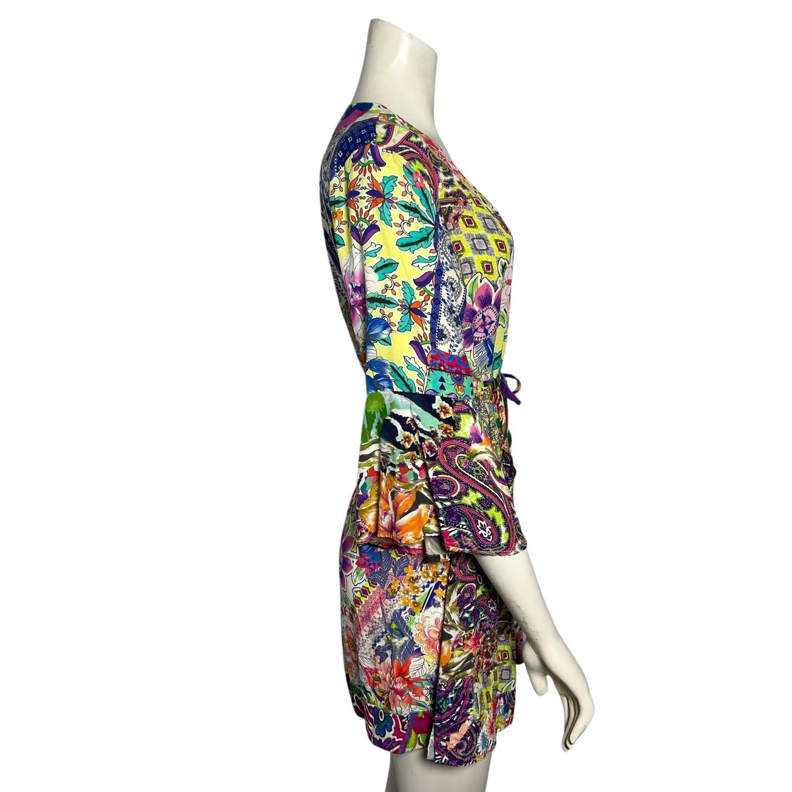 Johnny Was Locita Patchwork Drawstring Mini Dress… - image 3
