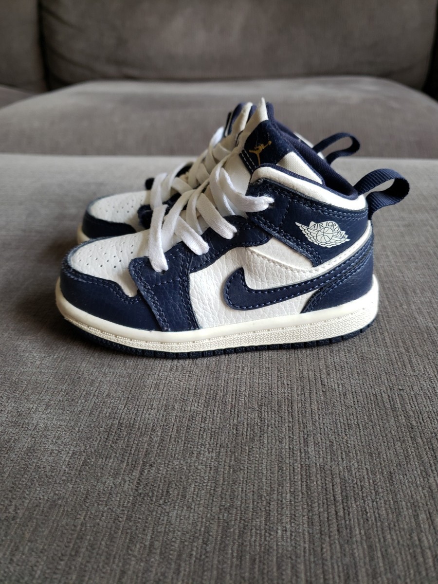 Jordan 1 Retro High OG (TD) Toddler Size 6C Shoes Navy-White