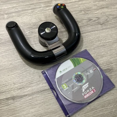 Volant Manette Sans Fil XBOX 360 Speed Steering Wheel + Jeu Forza Horizon 2 - Photo 1/3