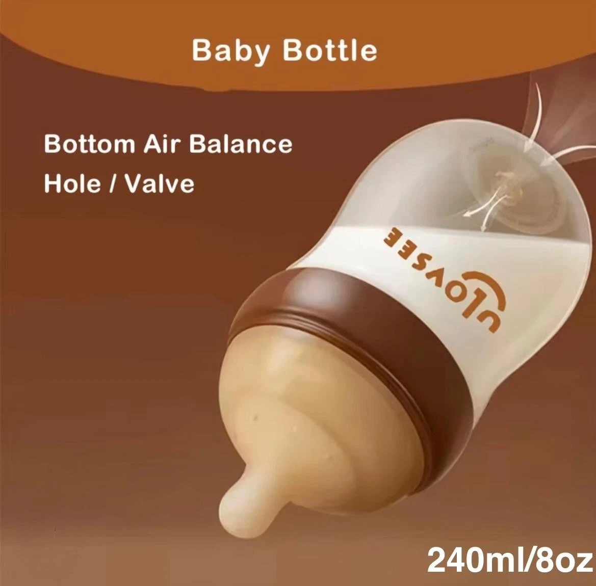 Diamond glaas baby bottle with extra soft nipple as a mommy breast 8oz