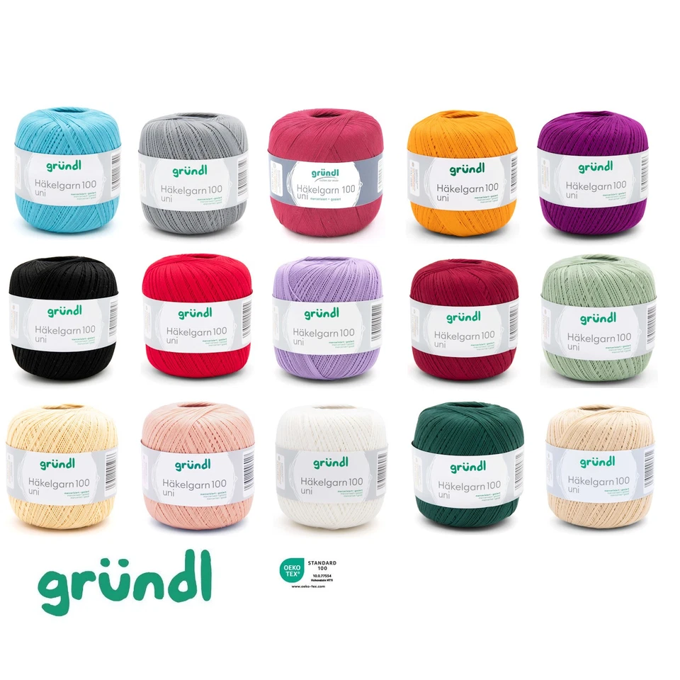 Gründl Häkelgarn 100 - Uni