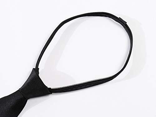 Unisex Niños Niñas Corbata a Cuadros Preatada Ajustable 12"-19" Cuello Cremallera Negra - Imagen 2 de 3