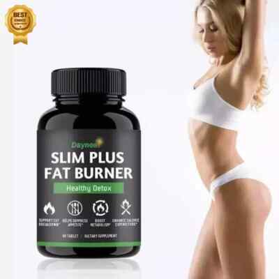 Slim Plus Fat Burner 60Caps best natural herbal supplements burn diet, Pack of 5