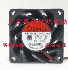 SUNON PE60382B2-Q00C-AA9 DC24V 10.3W 6CM 2-Wire Silent Cooling Fan