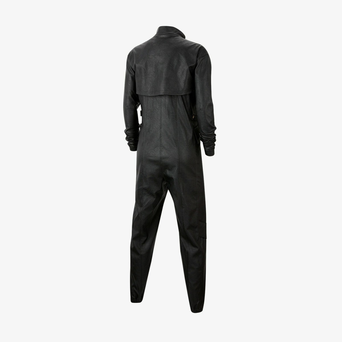 Nike Air Jordan Court Runway Faux Leather Flight Suit Black Gold