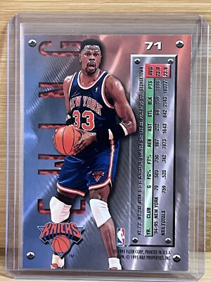 1995-96 Fleer Metal Patrick Ewing #71 Basketball Card New York