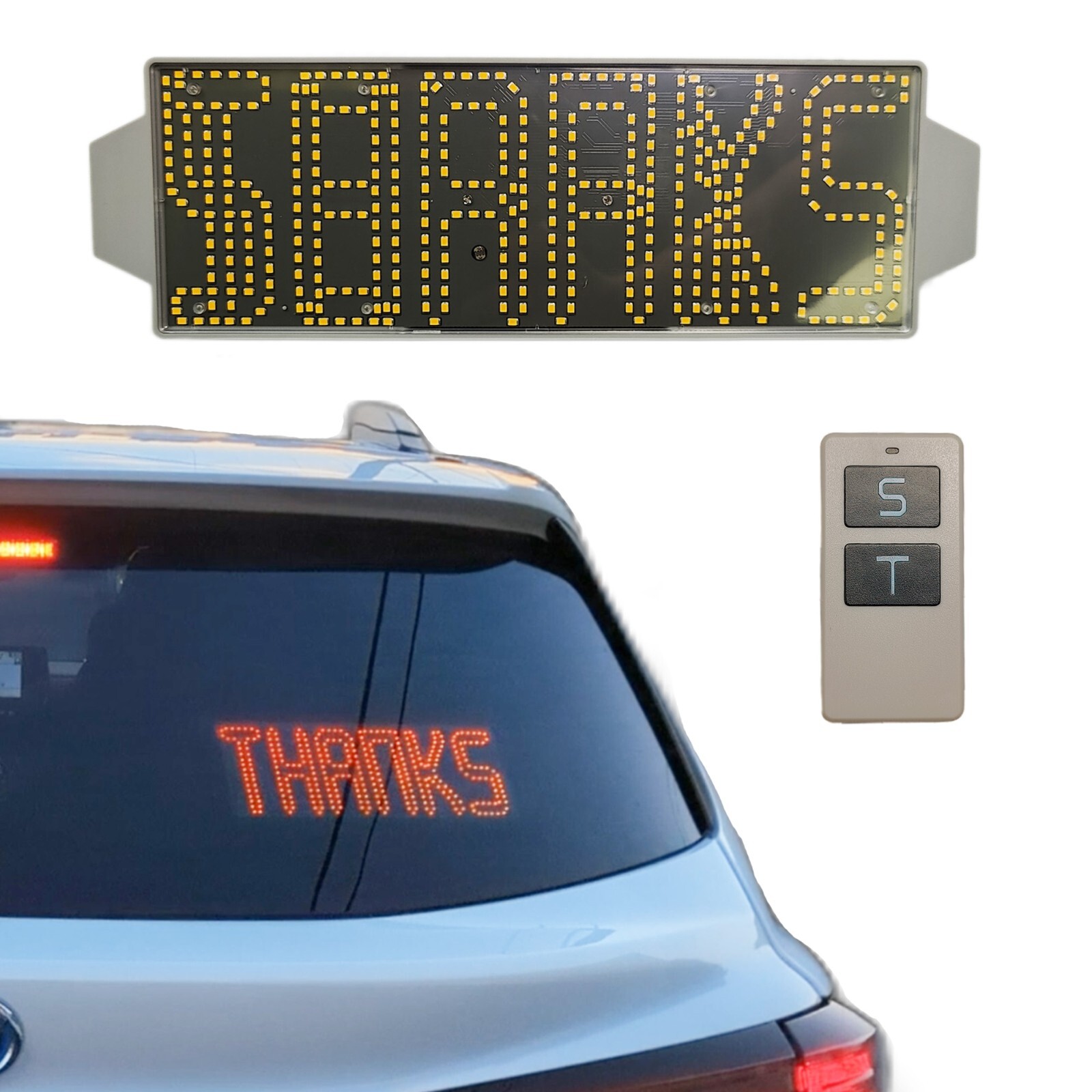 Led Car sign for cars SORRY and THANKS light for car Led lights for car