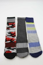 Mens 3 Pair Multi Color Fashion Crew Socks Size 6-12 NEW