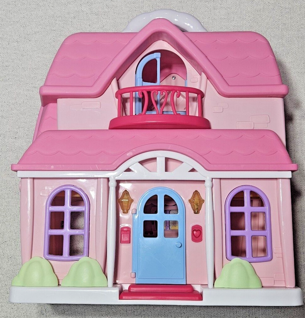 2022 Pink Doll House with Missing Back Door & Accessories by Tru Kids  