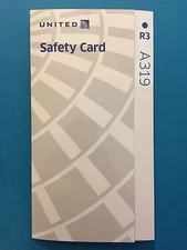 UNITED AIRLINES SAFETY CARD--AIRBUS 319 - REV#3 