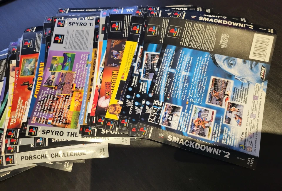 PS1 PlayStation One Inlays Artwork Front Back Black Platinum Label Retro Vintage - Image 4 of 4