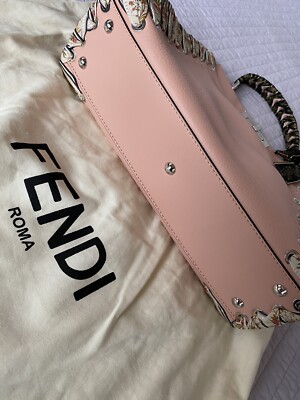 New No Box Fendi Pink Medium Peekaboo Ribbon Whipstitch Bag From