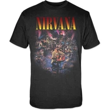 Nirvana T Shirt MTV Unplugged New York Officially Licensed Mens Black Rock Merch