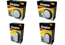 15w LED Light Fitting Round Oval Black With or Without PIR Outdoor Cool White