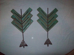 Details About Pair Hobby Lobby Home Accents Arrow Wall Hooks Metal Wood