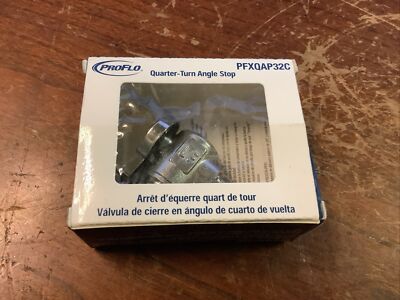 Proflo PFXQAP32C Chrome 1/2  X 3/8  Quarter Turn Angle Valve (new)