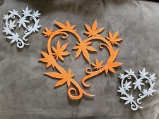 Heart Set of 3 cannibusisus Botanicals Decorative Wall Art